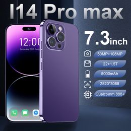 Grensoverschrijdende mobiele telefoon I14 Pro Max Real 4G 7,3-inch groot scherm 13 miljoen pixels Android 10 (3 64)