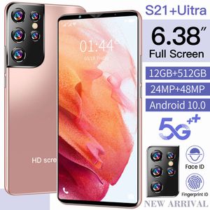 Grensoverschrijdende mobiele telefoon S21 + uitra 6,38-inch groot scherm Hot Selling Android-smartphone Buitenlandse Handelsagentschap 12 + 512