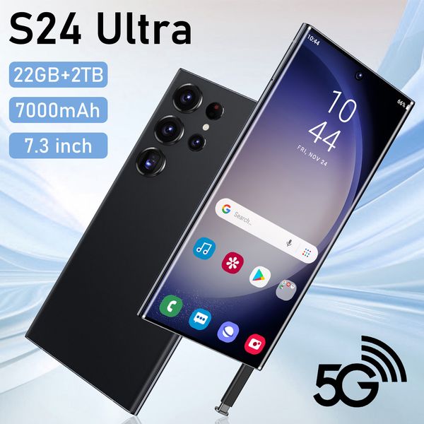 Téléphone portable transfrontalier S24 Ultra stylo intégré 7.3 grand écran (3 64) réseau 4G commerce extérieur fabricants de machines intelligentes envoyer sur B