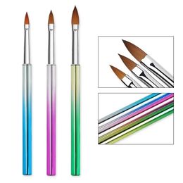 Cross Border Nail Enhancement Electroplating Carving Pen, 3 Color Painting Flower Pennen, Crystal Nail Extension Lijm, Geschikte BR