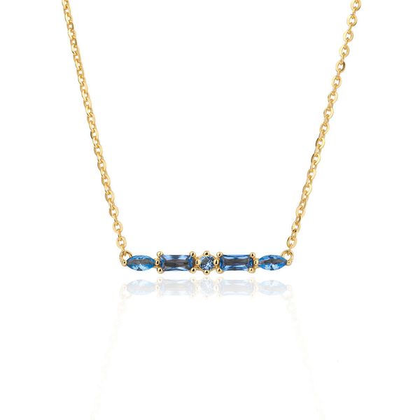 Nouveau produit transfrontalier S925 pendentif en argent Mosang diamant clavicule chaîne couleur diamant collier fabricant ventes directes