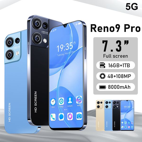 Nouveau smartphone tout-en-un Reno9 Pro Android 7,3 pouces haute définition 13 millions de pixels (2 + 16)