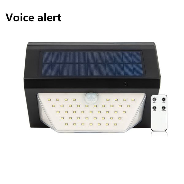 Transfrontalier nouvelle alarme vocale solaire télécommande sans fil solaire LED feux d'avertissement de sécurité jardin solaire lampes extérieures