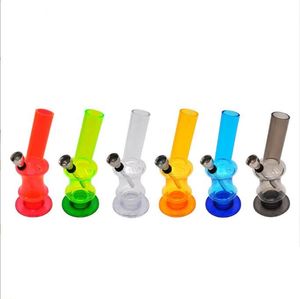 Grensoverschrijdende pijpen 5,9 inch verkoop van transparante tape base acryl BONG plastic waterpijp mini-formaat draagbare rookset