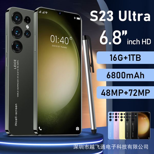 Cross Border S23 Ultra véritablement perforé 7,3 pouces grand écran 3 + 64 Go commerce extérieur Android True 4G téléphone