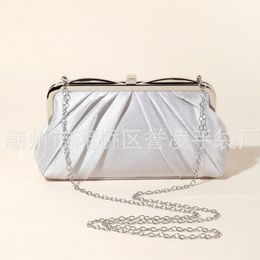 Grensoverschrijdende eenvoudige stoffen meid Lady Handtas One-Shoulder Dinner Dress Bag Chain Mobile Phone Banquet Bag