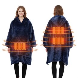 Cross Border USB koolstofvezelverwarming Lazy Deken kan worden gedragen in de winter verdikte hete wasbare Wasbare Sweater Elektrische dekens Factory Directe verkoop