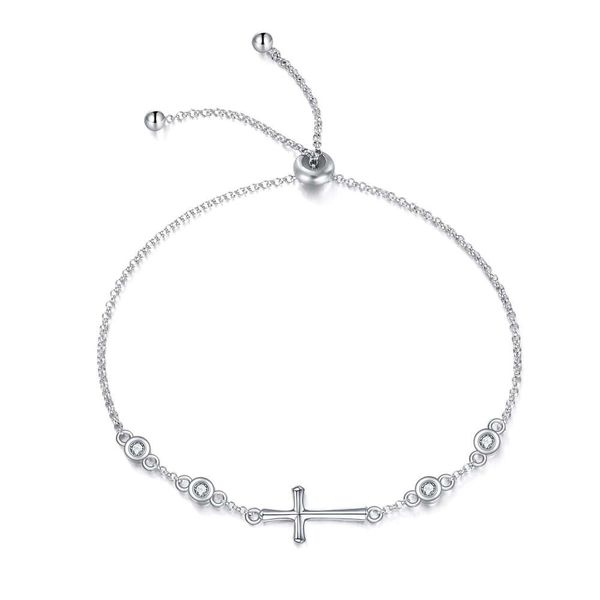 Bracelet croisé pour les femmes filles sterling chrétiens chrétiens bracelets croix danity religion lien joelry cadeaux