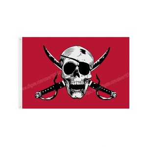 Croix Crossbones Drapeau Pirate 90 x 150cm 3 * 5ft Bannière Personnalisée Trous Métalliques Œillets Décoration Intérieure Et Extérieure Peut être Personnalisée