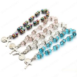 Crosse Crystal Armband 8mm Crystal Beads Armband Vier kleuren voor vrouwen Crystal Dames Armband Charme Kleurrijk