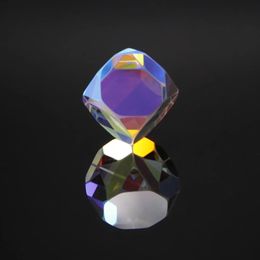 Dés à prisme dichroïque croisé, combinateur de faisceau octaédrique, verre optique, Cube décoratif, prisme de couleur, prisme en cristal 240102