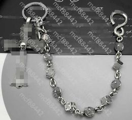 Cross Flower Ball Bag Chain Mode Persoonlijkheid Zilveren Broek Fpn0