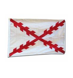 Croix de drapeau bordeaux Espagne Flag national 3x5 ft Banner de couture double 90x150cm cadeau de fête 100d Polyester Vente 2777789