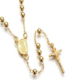 Cross Perges Perles de mode Gift 18k Real GoldPlatinum plaqué Jésus Piece crucifix Pendant Collier Femmes Men Bijoux ACC1345480