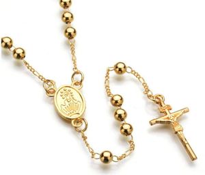 Cross Perges Perles de mode Gift 18K Real GoldPlatinum plaqué Jésus Piece crucifix Pendant Collier Femmes Men Bijoux ACC9476728