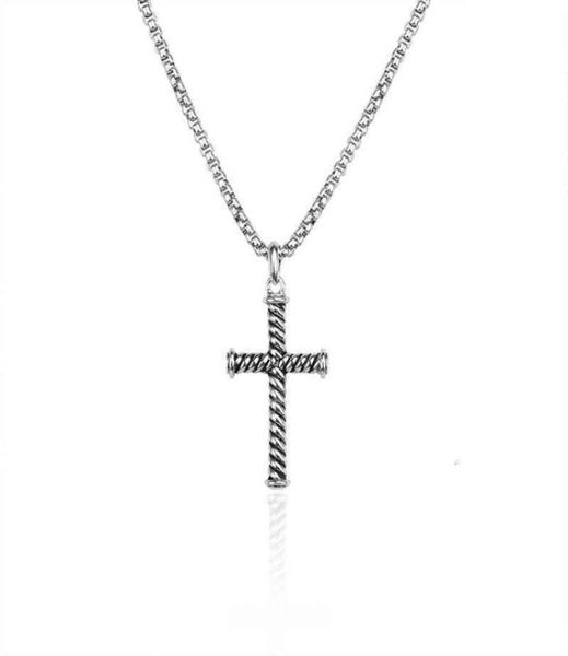 Croix Pendentif Chaîne Collier Designers Hommes Colliers Or Argent Hip Hop Bijoux Femmes Bijoux Fil Pendentifs Style7363441