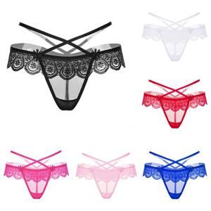 Croix Sexy Culotte En Dentelle Dame Élastique Complet Bandage Transparent Corps String Creux Invisible T Pantalon G-String292y