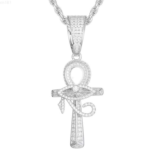 Croix en argent Sterling or Rose Vvs Moissanite pendentif croix Hip Hop mode collier pour homme femme