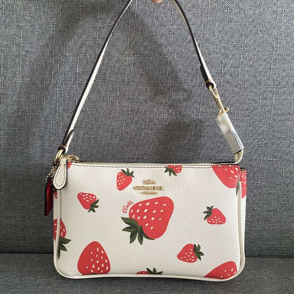 Sac à bandoulière de styliste pour femmes, marque la plus vendue, nouveau sac d'été Noulita19, chaîne imprimée fraise, petit carré à main pour femmes