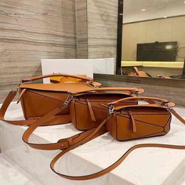 Crossbodytas Mode Geometrisch Puzzel Tote Dames Handtas Leer Pure Kleur Schoudertas Eenvoudige Sfeer Messenger Portemonnee Wisselgeld Wal288r