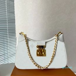 Crossbody 가방 가죽 패션 편지 황금 하드웨어 체인 스트랩 내부 지퍼 포켓 여러 색상 지갑 28cm