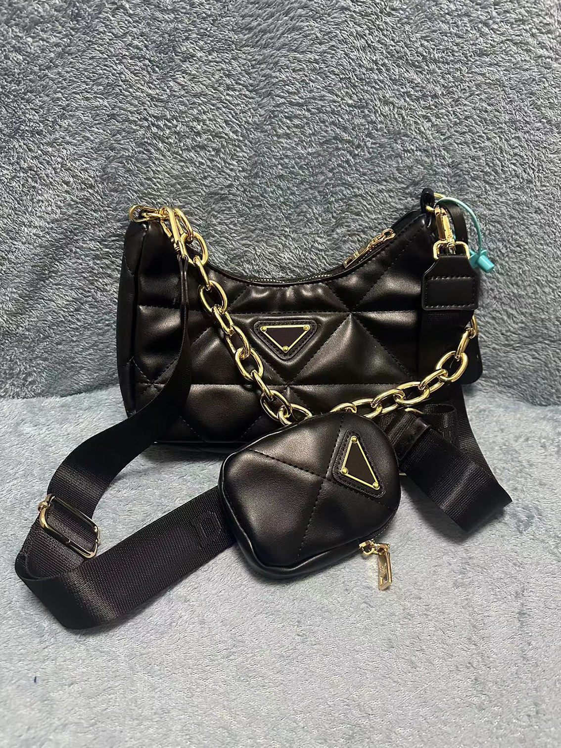 Crossbody -Bag -Umhängetaschen Designer -Taschen Handtasche Frauen Luxusmarke 3 in 1 Mode Frauen Goldkette Silber Kette Ledertasche Leinwand Tasche Multifunktionale Tasche