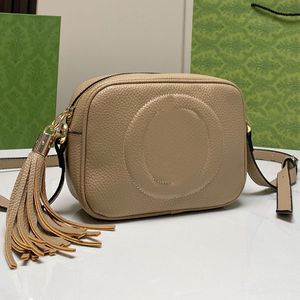 Crossbody Camera Bag Soho Disco Sacs à bandoulière Sac à main Sac à main en cuir véritable Gland Pendentif