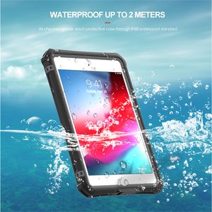 Étui transparent étanche IP68 pour tablette iPad Mini 5 4, cordon réglable robuste, sports de plein air, protection complète, armure robuste transparente, coque anti-poussière