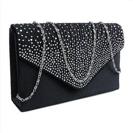 Sac Bandoulière Bandoulière Dames Grande Soirée Satin Diamante Pochette Enveloppe Fête Canta Mochilas281x