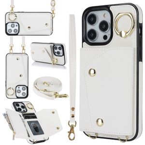 Étui portefeuille en cuir avec poche à fermeture éclair et porte-cartes pour iPhone 15 Pro Max 14 13 12 11 XS 8 7 Plus, housse de téléphone avec anneau et lanière