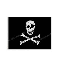 Crossbone Skull Pirates Flag 90 x 150cm 3 5ft Cartoon Movie Banner Custom Brass Metal Trous Gommets intérieure et extérieur peut être 3819667