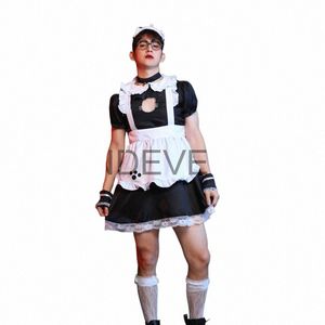 Crossdrers Vêtements Sissy Dr Cat Maid Outfit Cosplay Sexy Lolita Anime Mignon Uniforme Attrayant Serveur Costumes hommes femmes X2SR #
