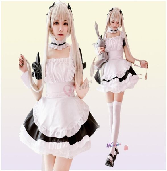 Crossdresser Sissy Maid Dress Anime Yosuga No Sora Kasugano Sora Cosplay Disfraz Mujeres Men Kawaii Ropa para Halloween Party3362868