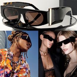gekruiste zonnebril modeshow gezongen lasses d4412 moderne stijl om het optimistische bericht te versterken Catwalk Fashion Party Eerste keuze met originele doos