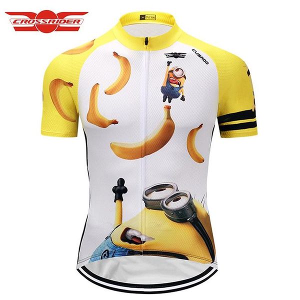 Crossrider Minions dessin animé Maillot De cyclisme classique drôle vêtements De vélo vêtements Maillot court Roupa Ropa De Ciclismo Hombre Verano2443