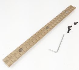 Crotek Base de montage sur rail Picatinny Weaver de 25,4 cm de long en aluminium couleur beige