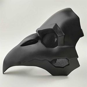 Crow Reaper Nevermore Skin Masques noirs Reaper Plague Doctor Masque Oiseaux Long Nez Punk Crow Rétro Rock Cool OW PVC Type Punk Mask2101