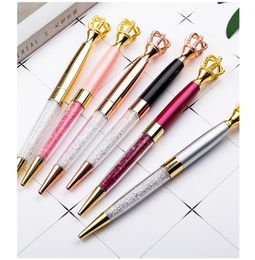 Crown Ballpoint Pen Metalen Crown Pen Crystal Diamond Pen Bruiloft Gift Party Gift Business Student Wring Gift