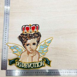 Crown Cupidon Big soluble Badge Patch Broidered Decs Stickers Scrapbooking cousu à la main