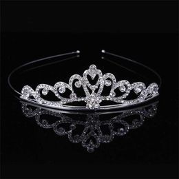 Crown Girls Crystal Tiara Diadema Bandas para el cabello Mujeres Accesorios de joyería de fiesta Princesa Crystal Tiara Headdress