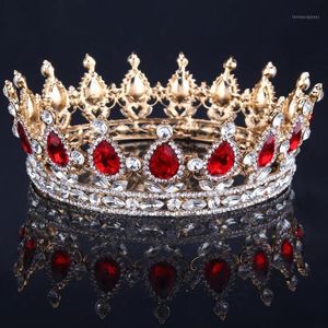 Couronne cheveux accessoires Baroque Royal diadème couronne strass Super reine mariage cadeau de mariée pour Women1274E
