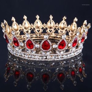 Kroon Haaraccessoires Barokke Koninklijke Tiara Kroon Strass Super Queen Bruiloft Bruidscadeau voor dames12061