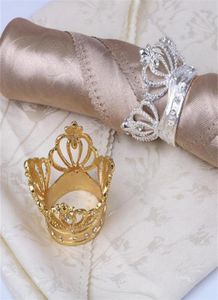 Crown serviette anneau en métal Forme de la couronne avec imitation DIAMOND SPEUR DE NAPKE POUR LA TABLE DE MEADURE DÉCORT