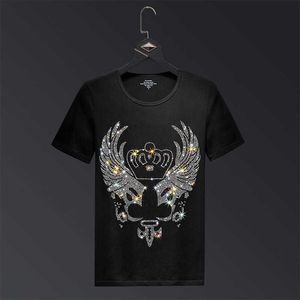 Crown S T-shirts Hommes Marque Manches courtes Mode Homme Streetwear O Cou Slim Modal Coton T-shirts Plus Taille 6XL 210629