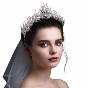 Crown Tiara HairBands Hair Hair Acntice for Women Bridesmaids Crowns Jewelry Water Drop CZ Luxury Party Headwear 004G #