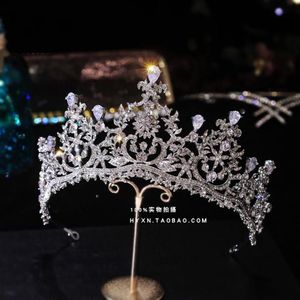 Kroon Tiara YallFF Prom Koningin Kroon Quinceanera Pageant Kroonprinses Strass Kristal Bruidskronen Tiara's voor Women291E