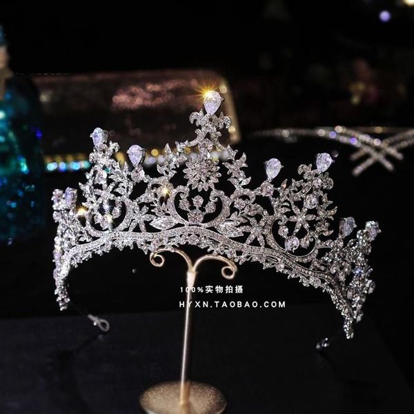 Crown Tiara Yallff Prom Reine Crown Quinceanera Pageant Princesse Crown Rhingestone Crystal Bridal Crowns Tiaras for Women234n