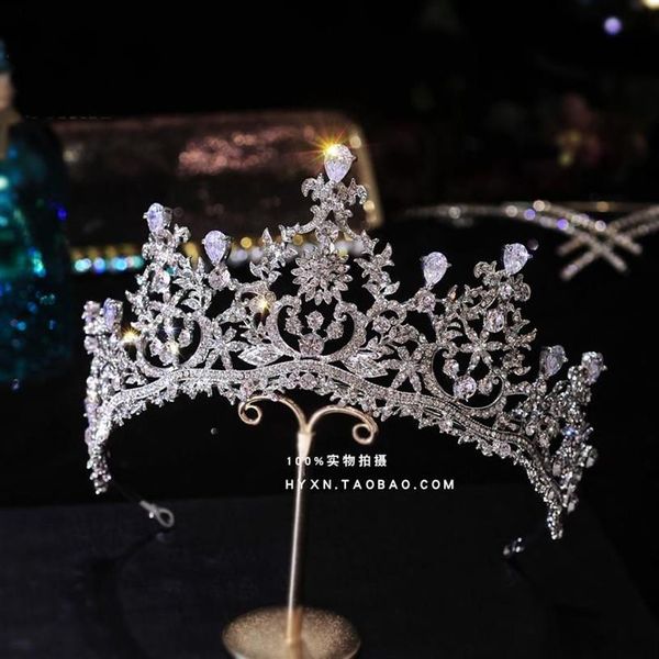 Crown Tiara Yallff Prom Queen Crown Quinceanera Pageant Crown Princesa Rhinestone Crystal Bridal Crowns Tiaras para mujeres2279