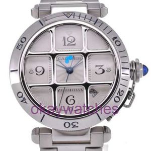 Crrattre Designer Montres de haute qualité Date Silver Calan Watch Mens Watch B 130013 avec boîte d'origine