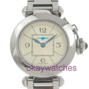 Crrattre hoogwaardige luxe automatische horloges W3140007 MISPACHA Horloges Silverdial roestvrijstalen kwarts met originele doos